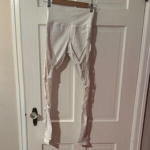 Alo Yoga High Waisted Bandage Mesh Leggings Size Small with White Bandage